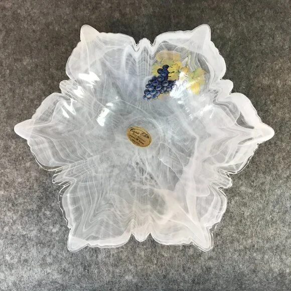 Murano Swirl White Bowl Casa Elite Arte Murano Designed by M. Valenti - Picture 4 of 7